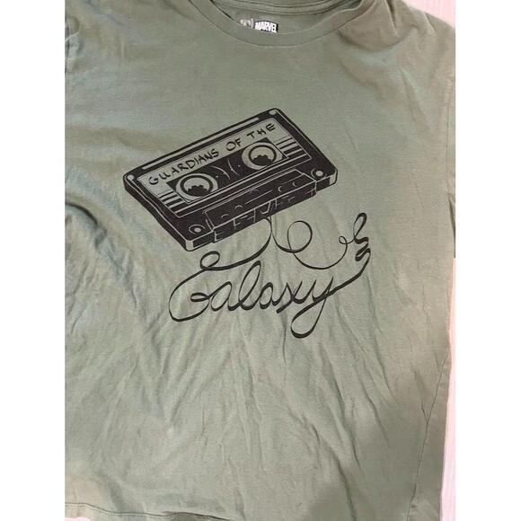 Gap Guardians Galaxy T-Shirt L Green Marvel Cassette Tape Retro Comic Tee - Picture 3 of 4